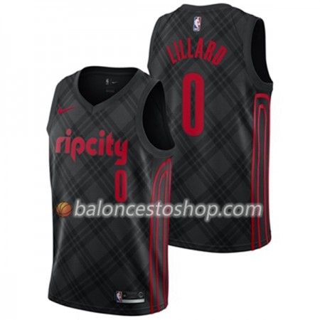 Camiseta Hombre NBA Portland Trail Blazers Damien Lillard 0 Nike City Edition Swingman Camiseta Hombre NBA Portland Trail Blazers Damien Lillard 0 Nike City Edition Swingman